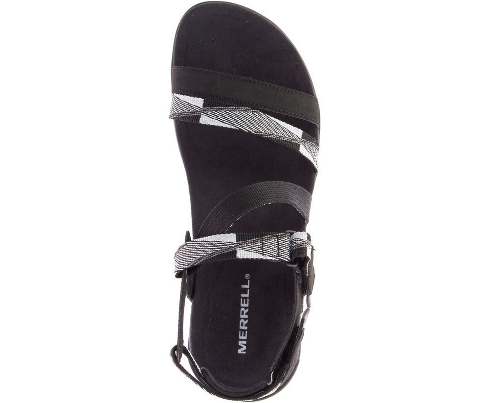 Merrell Sandaler Dame - District Mendi Backstrap - Sort/Hvide - TBU743605